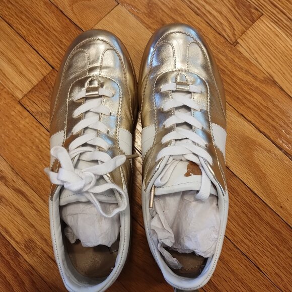 Boden Gold Mix Erin Retro Tennis shoe 2024 39 8-8.5 - Picture 3 of 10